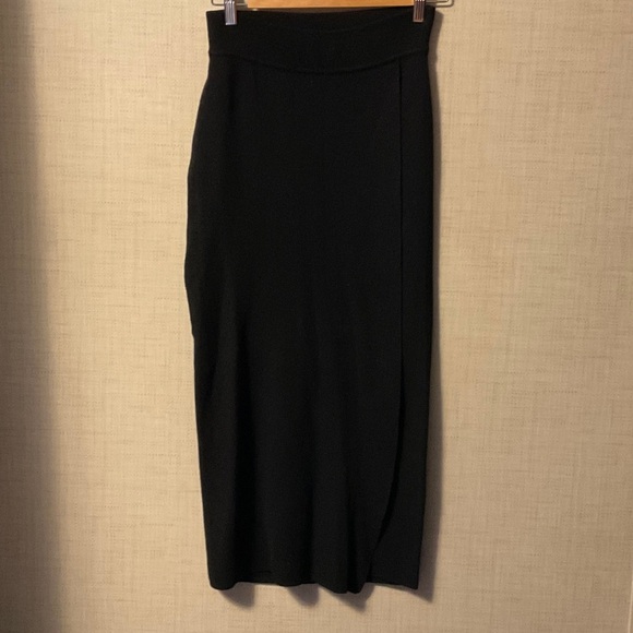 Anne Klein Classic Black Midi Skirt - Picture 1 of 6